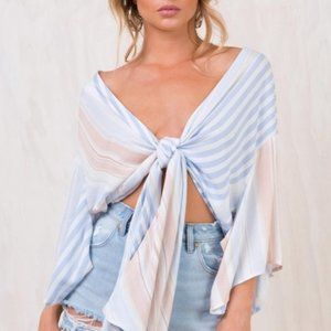 Bungalow Tie Front Blouse Princess Polly